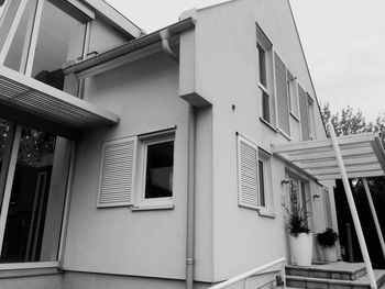 Low angle view of house against sky