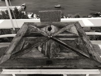 Wooden boat in water