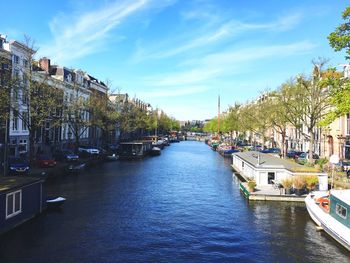 Canal passing through city