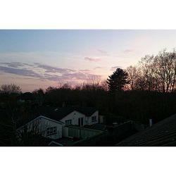 Houses at sunset