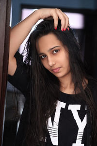 Portrait of beautiful young woman