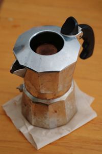 Close-up of coffee on table