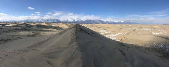 Panoramic view of desert against sky