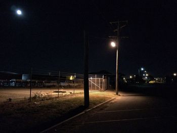 Night view of illuminated street light