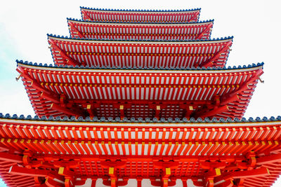 Low angle view of temple against sky