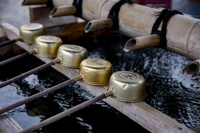 High angle view of food