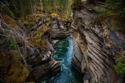 Scenic view of waterfall