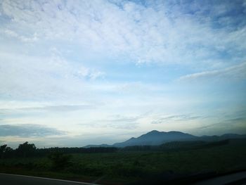 Scenic view of landscape against sky