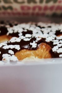 Close-up of cake slice in plate