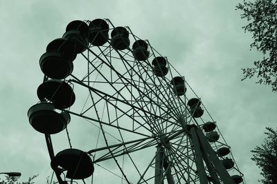 Low angle view of ferris wheel against sky