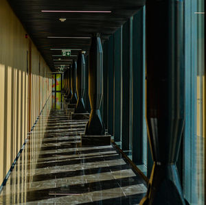 Empty corridor of building