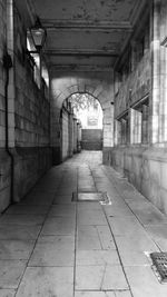 Empty corridor of building