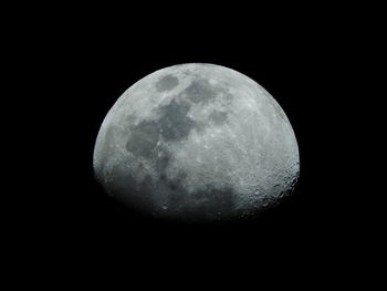 Close-up of moon against clear sky at night