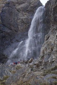 Scenic view of waterfall