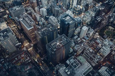 Aerial view of buildings in city