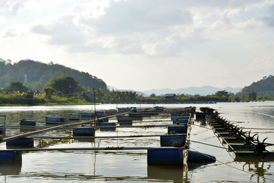 Scenic view of river against sky