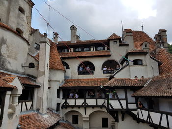 Low angle view of residential buildings against sky