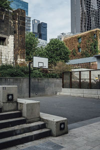 Buildings in city against sky