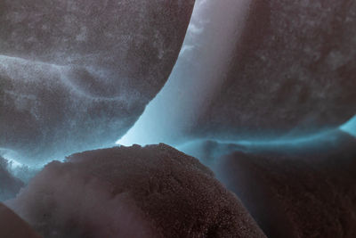 Close-up of snow covered land