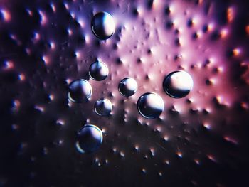Close-up of bubbles in sea