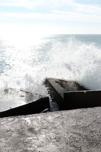 Close-up of sea against sky