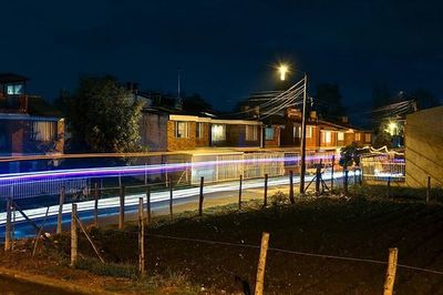 Light trails at night