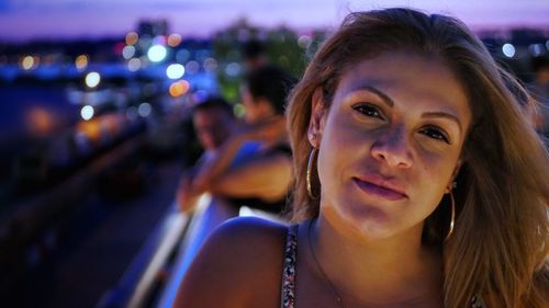 Close-up portrait of young woman