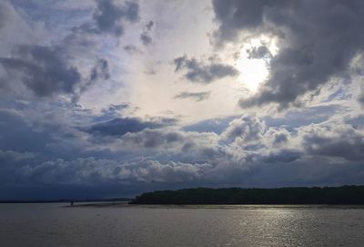 Scenic view of cloudy sky over sea