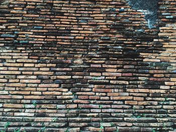 Full frame shot of ancient brick wall