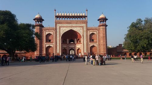 Low angle view of historical building