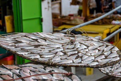 Close-up of stack of firewood