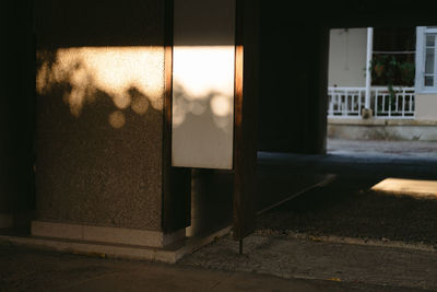 Shadow of window on building