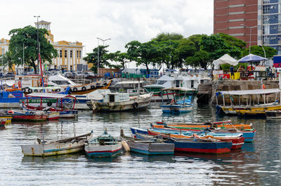 View of the seaport in the comercio neighborhood in the city of salvador, bahia.
