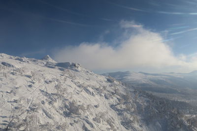 Scenic view of dramatic landscape against sky