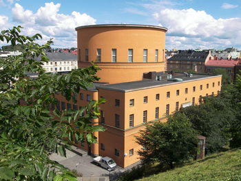 Residential buildings against sky