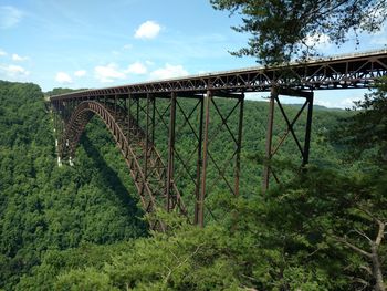 Low angle view of bridge against sky