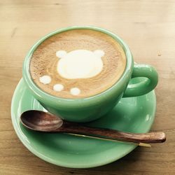 Close-up of coffee on table