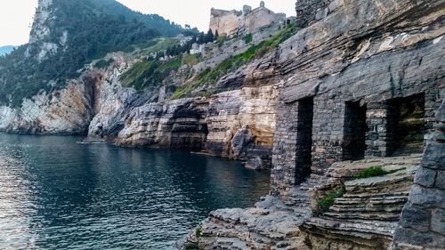 Rock formations at seaside