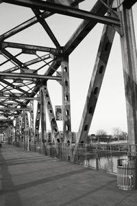 Low angle view of bridge ceiling