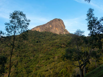 Low angle view of mountain against sky