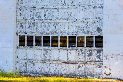 Closed door of house
