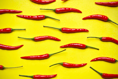 Full frame shot of yellow chili peppers