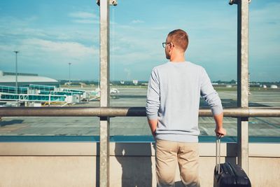 Man standing at airport