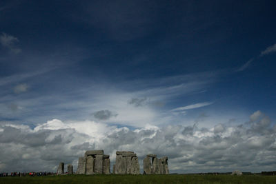 Old ruins against cloudy sky