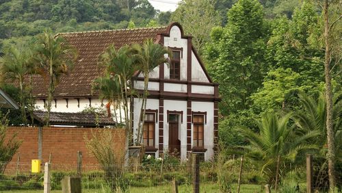 Built structure with trees in background