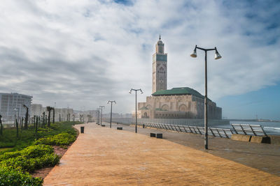 View of city against cloudy sky