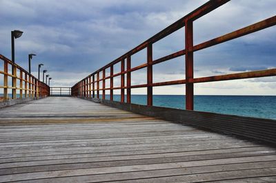 View of bridge over sea against sky