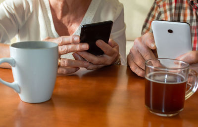 Coffee cup on table