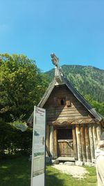 View of statue against clear sky