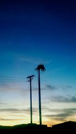 Low angle view of landscape at sunset